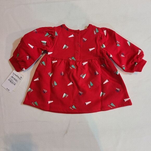 Tucker + Tate Red Chinoise Sparkle Forest Christmas Top Size 3M - Picture 3 of 5